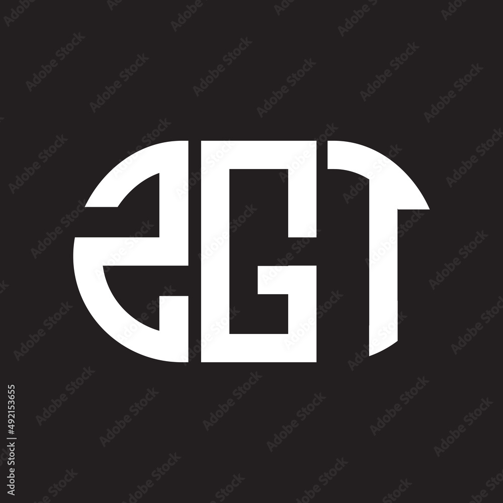 ZGT letter logo design. ZGT monogram initials letter logo concept. ZGT letter design in black background. ZGT letter logo design. ZGT monogram initials letter logo concept. ZGT letter design in black background.
