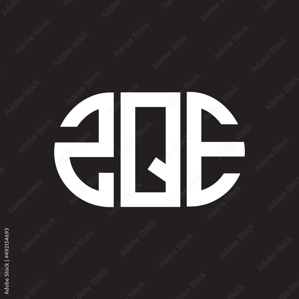 ZQE letter logo design. ZQE monogram initials letter logo concept. ZQE letter design in black background. ZQE letter logo design. ZQE monogram initials letter logo concept. ZQE letter design in black background.