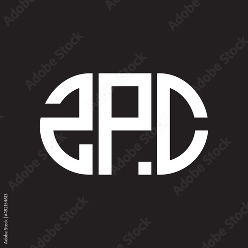 ZPC letter logo design. ZPC monogram initials letter logo concept. ZPC letter design in black background.