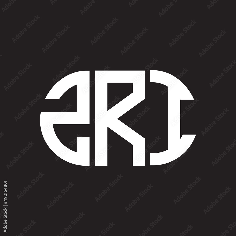 ZRI letter logo design. ZRI monogram initials letter logo concept. ZRI letter design in black background. ZRI letter logo design. ZRI monogram initials letter logo concept. ZRI letter design in black background.