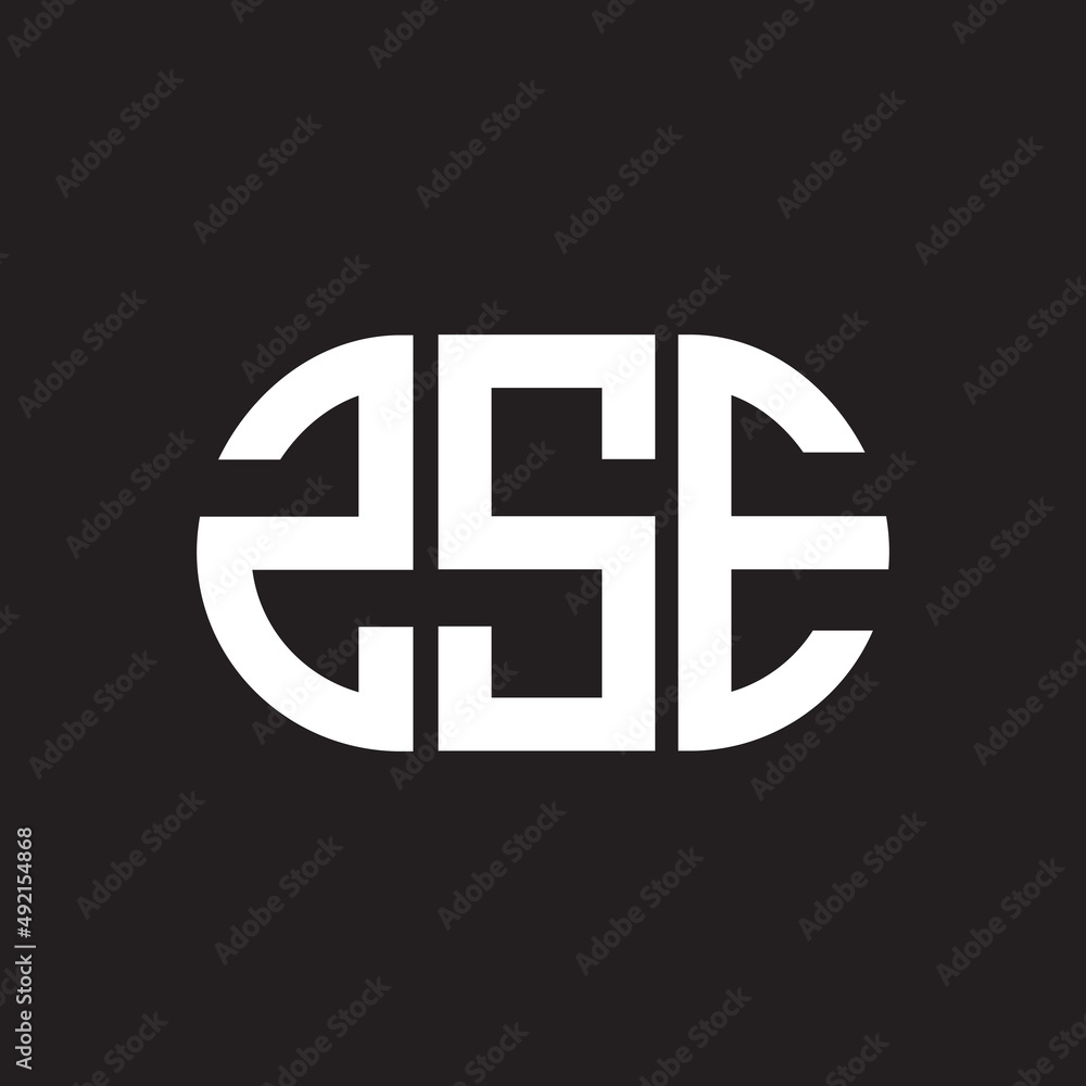ZSE letter logo design. ZSE monogram initials letter logo concept. ZSE letter design in black background. ZSE letter logo design. ZSE monogram initials letter logo concept. ZSE letter design in black background.