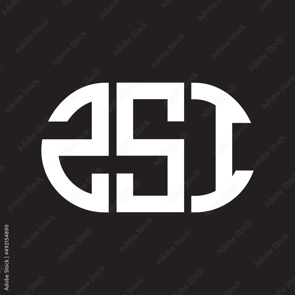 ZSI letter logo design. ZSI monogram initials letter logo concept. ZSI letter design in black background. ZSI letter logo design. ZSI monogram initials letter logo concept. ZSI letter design in black background.