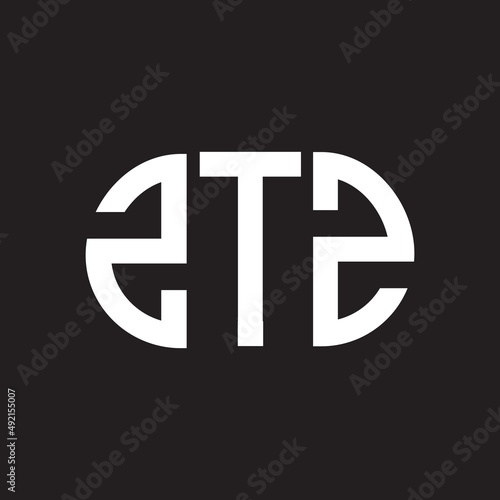 ZTZ letter logo design. ZTZ monogram initials letter logo concept. ZTZ letter design in black background.