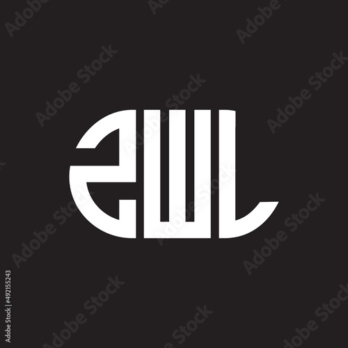 ZWL letter logo design. ZWL monogram initials letter logo concept. ZWL letter design in black background.