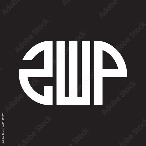 ZWP letter logo design. ZWP monogram initials letter logo concept. ZWP letter design in black background.