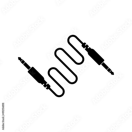 Audio jack icon isolated on white background