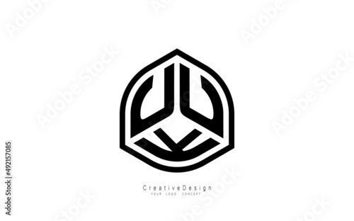 UUK letter logo design template vector