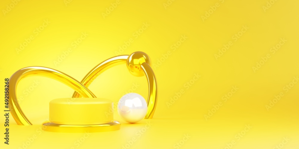 3d rendering of empty yellow abstract minimal background. Scene for advertising design, cosmetic ads, show, technology, food, banner, fashion, luxury. Summer illustration. Product display. Copy space 3d rendering of empty yellow abstract minimal background. Scene for advertising design, cosmetic ads, show, technology, food, banner, fashion, luxury. Summer illustration. Product display. Copy space
