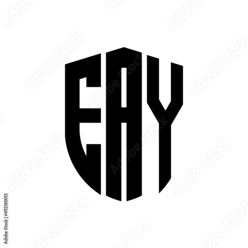 EAY letter logo design. EAY modern letter logo with black background. EAY creative  letter logo. simple and modern letter logo. vector logo modern alphabet font overlap style. Initial letters EAY  photo