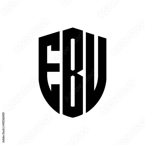 EBU letter logo design. EBU modern letter logo with black background. EBU creative  letter logo. simple and modern letter logo. vector logo modern alphabet font overlap style. Initial letters EBU  photo