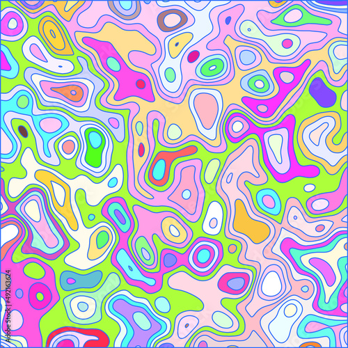 Abstract backgrounds. Hand drawn various shapes Contemporary modern trendy vector illustrations with Pastel colors