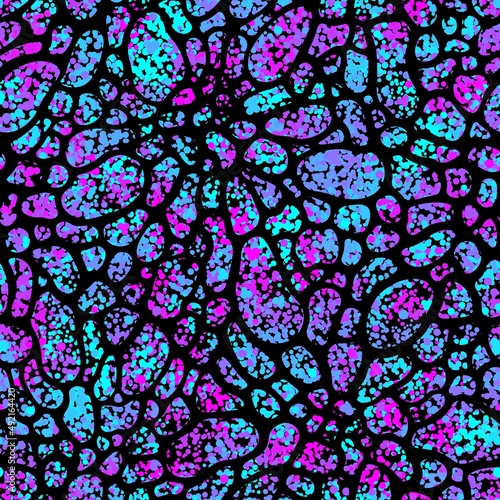 Skin of the alien animal. Spotted texture. Seamless pattern background