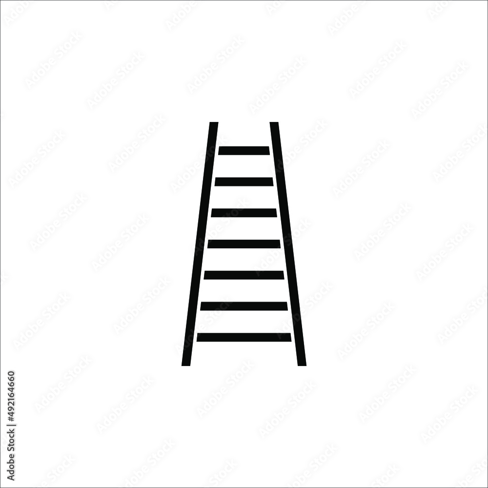 Ladder vector icon.Black vector icon isolated on white background