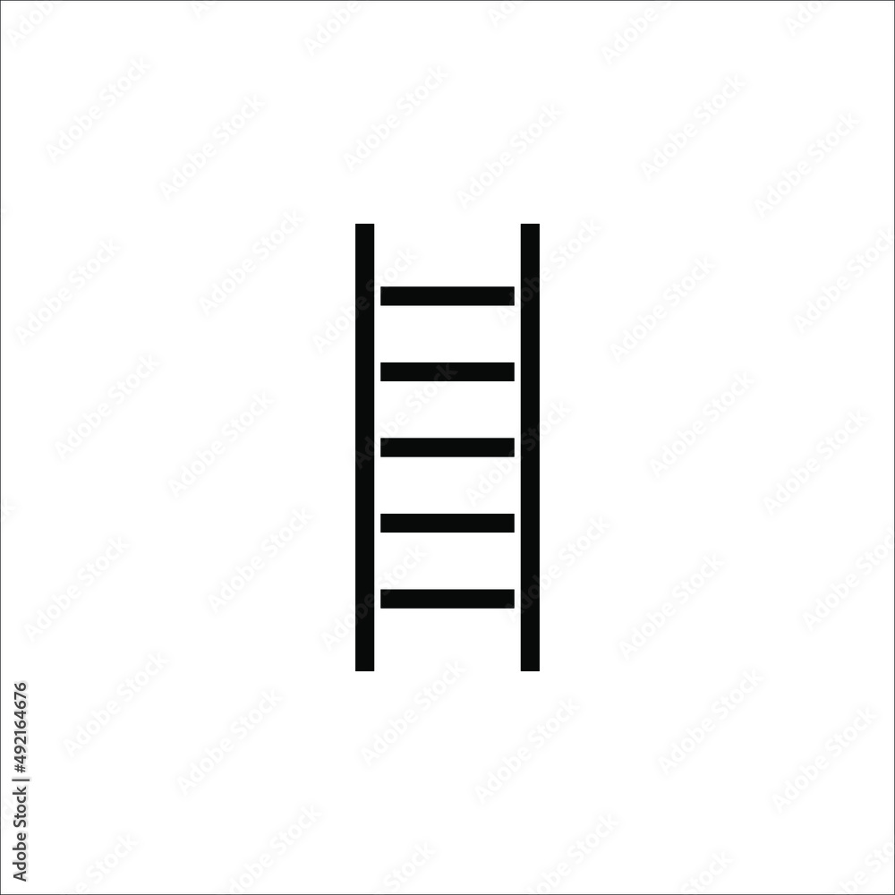 Ladder vector icon.Black vector icon isolated on white background Ladder vector icon.Black vector icon isolated on white background