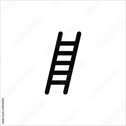 Ladder vector icon.Black vector icon isolated on white background