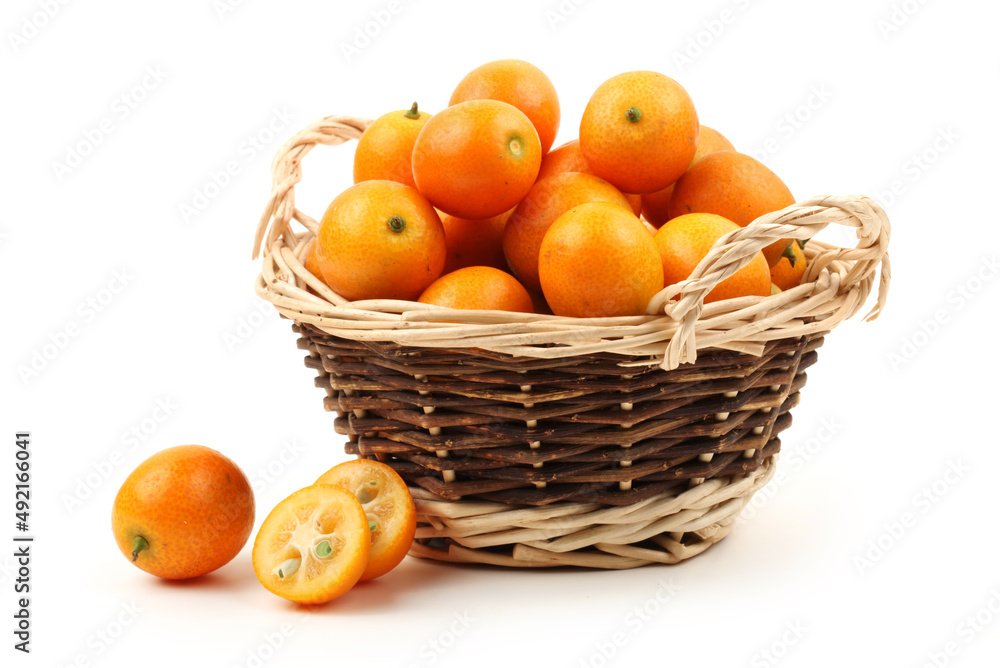 kumquat on a white background kumquat on a white background