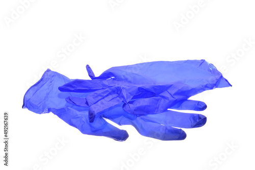 rubber gloves isolated on white background