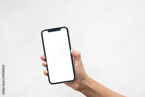 hand holding smart phone