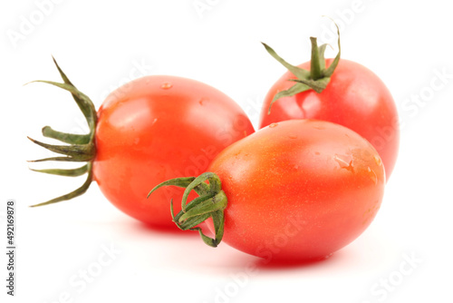 cherry tomatoes isolated on white background