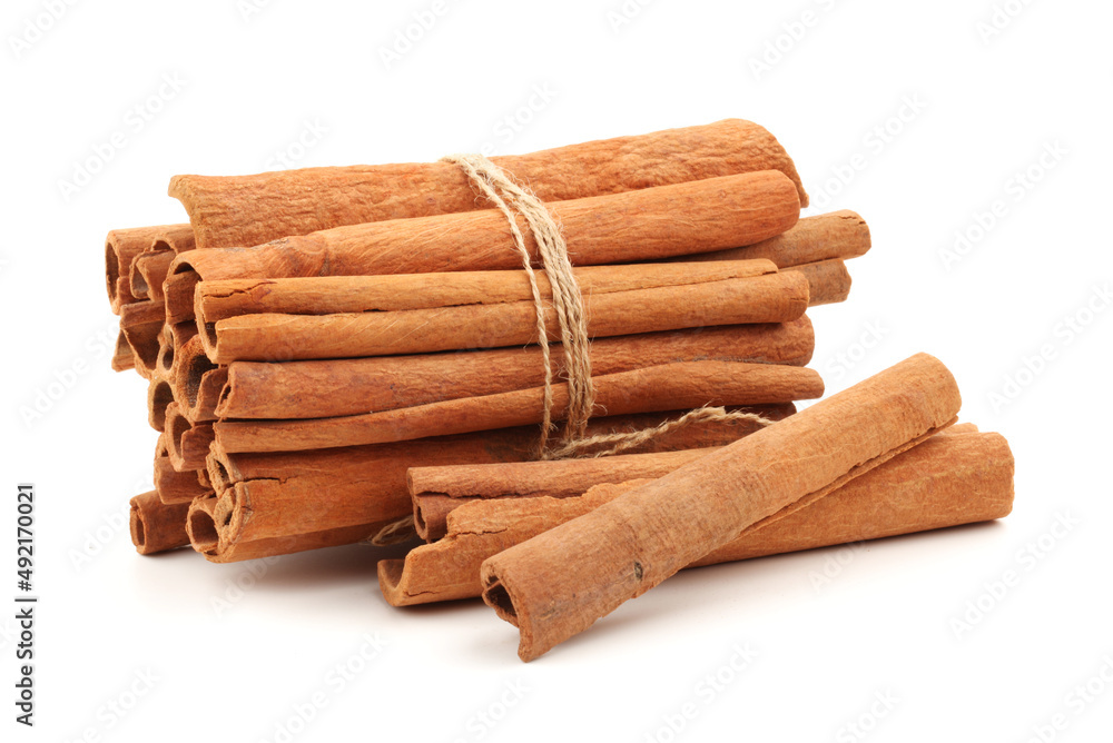 cinnamon sticks isolated on white cinnamon sticks isolated on white