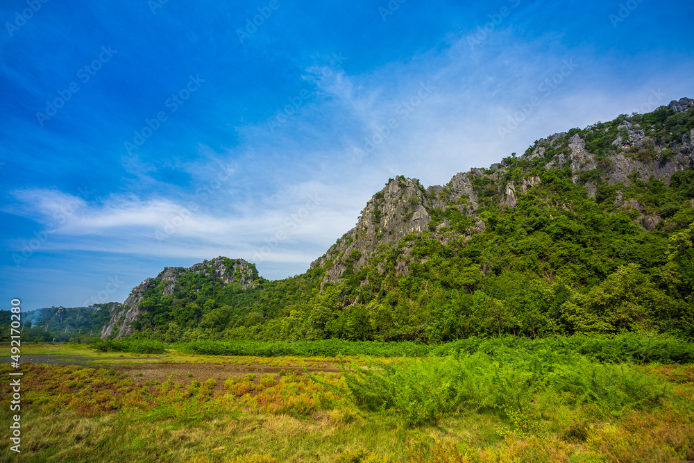 Limestone mountains in Asia 