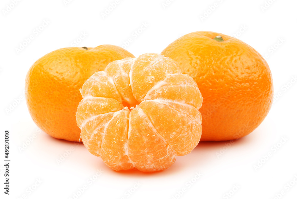 Orange mandarin or tangerine fruit isolated on white background Orange mandarin or tangerine fruit isolated on white background