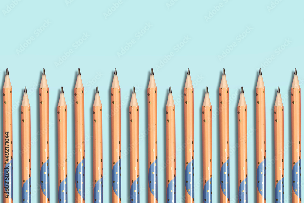 pencils isolated on blue background pencils isolated on blue background