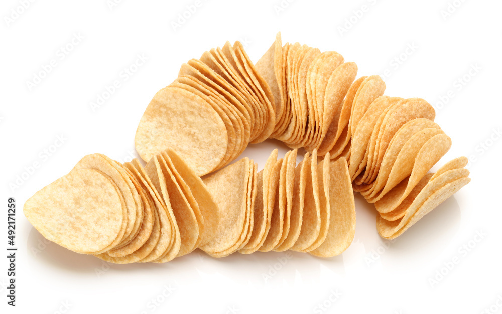chips isolated on white background chips isolated on white background