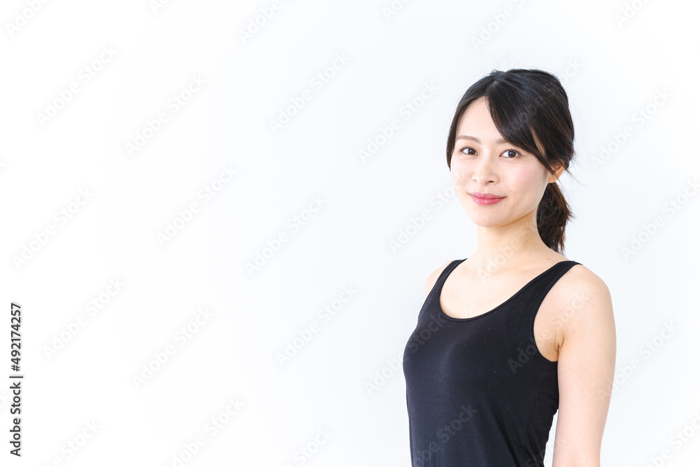 下着を着た女性のポートレート 下着を着た女性のポートレート