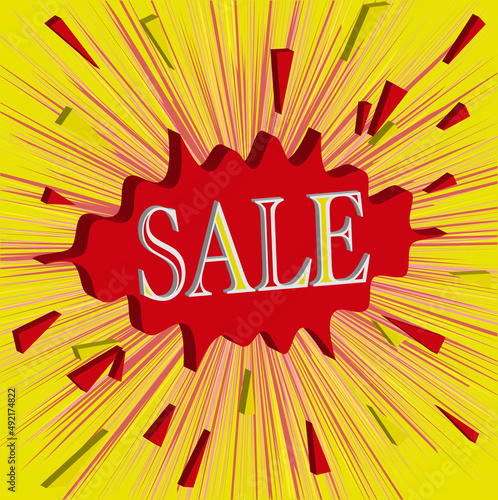 beautiful multicolored background with the inscription "sale"