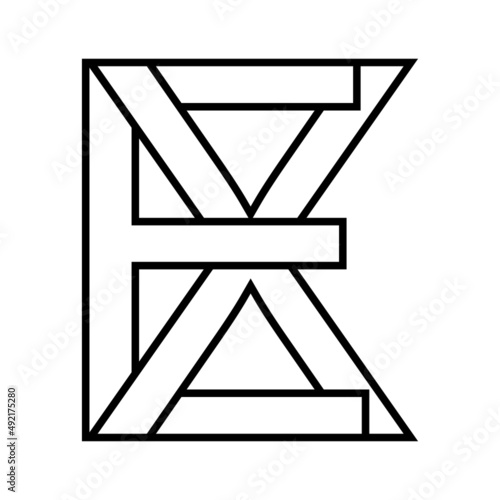 Logo sign, ex xe icon nft e...