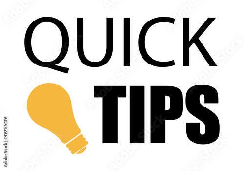 Título de tips rapidos en fondo blanco.