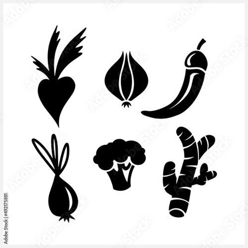 Doodle vegetables icon isolated. Hand drawn art. Stencil vector stock illustration. EPS 10