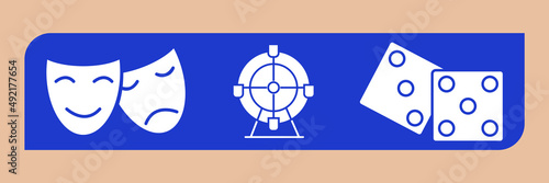 amusement icons  symbol vector elements for infographic web