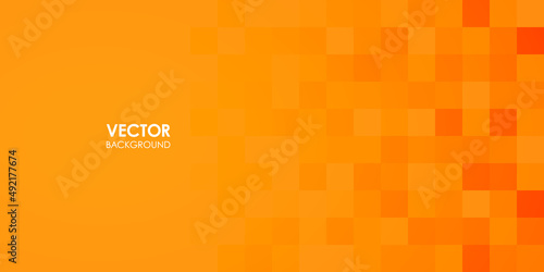 オレンジ色のタイルの背景　ベクター素材	