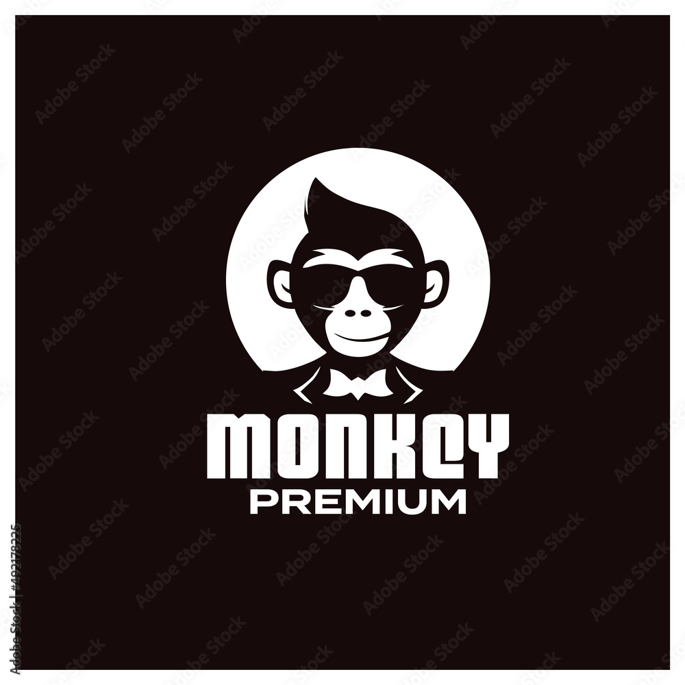 Monkey logo vector icon illustration design Premium Vector Monkey logo vector icon illustration design Premium Vector