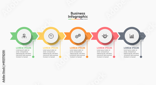 Business infographic timeline icons designed for abstract background template milestone element modern diagram process technology digital marketing data presentation chart Vector