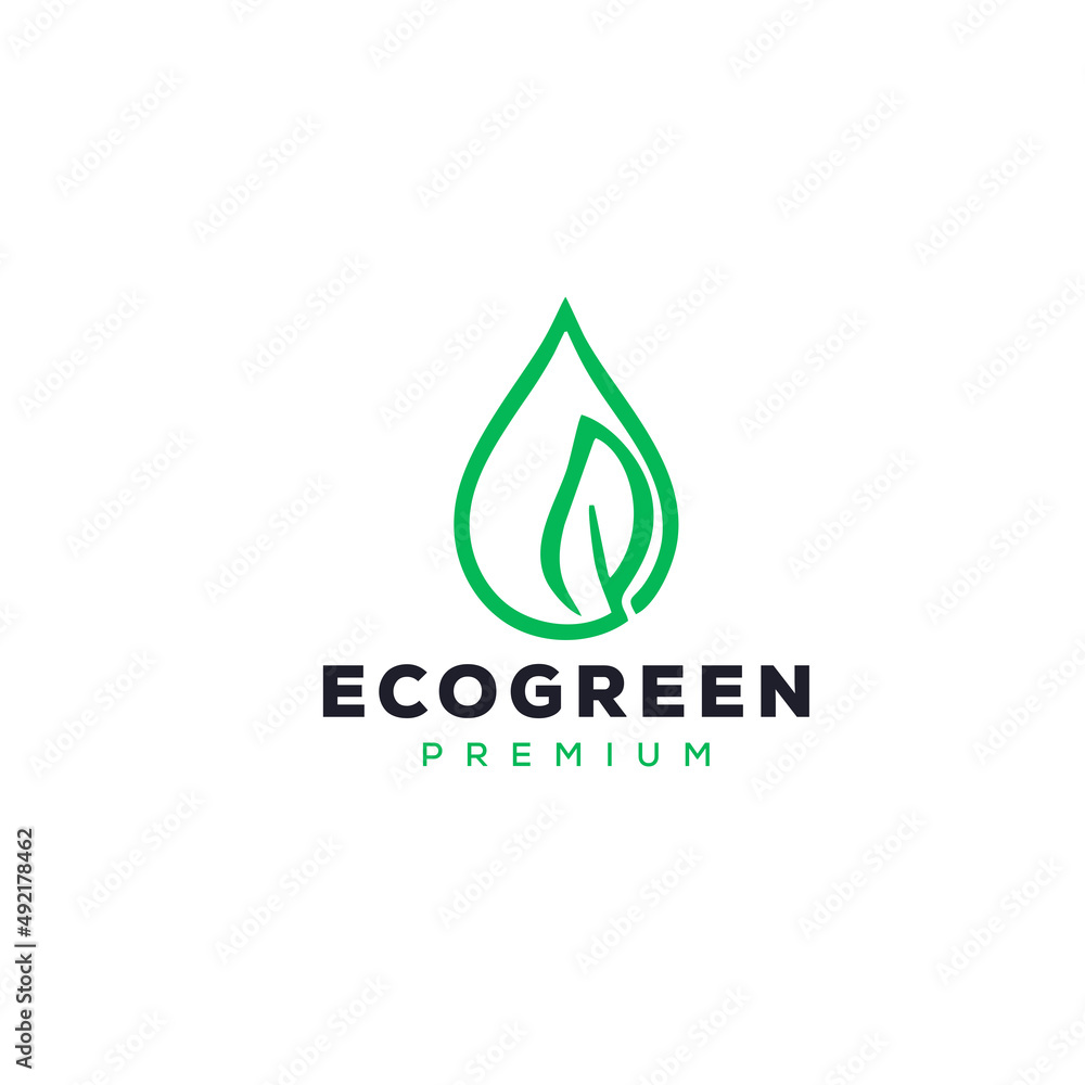 Green Leaf logo vector icon illustration design Premium Vector Green Leaf logo vector icon illustration design Premium Vector