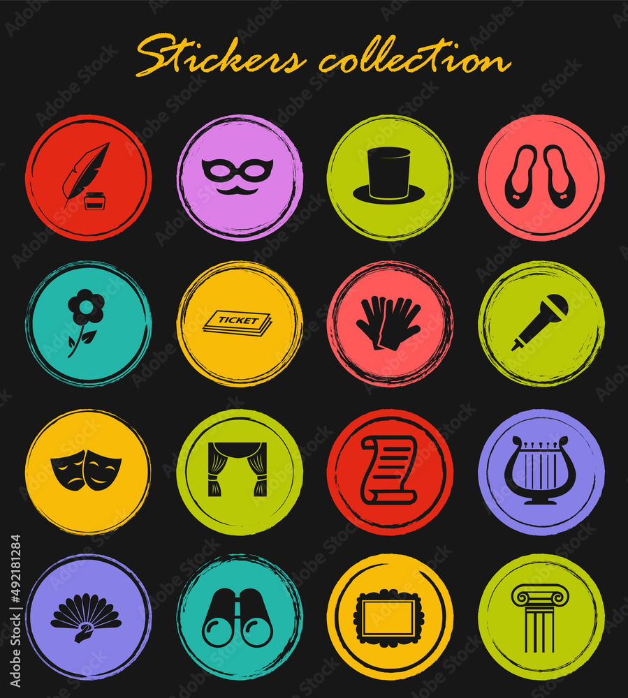 Theater icons set Theater icons set