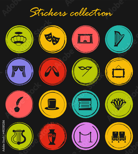 Theater icons set