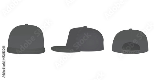 Grey baseball cap. vector illustration