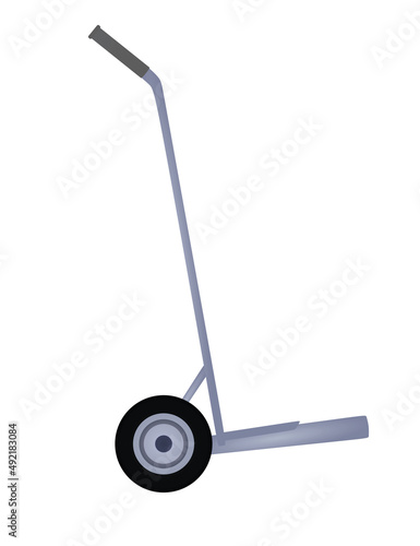Hand trolley for warehouse. vector