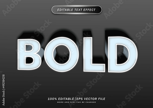 Bold text editable effect