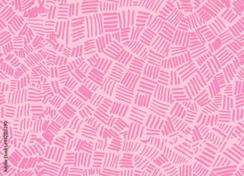 Hand drawn graphic tiny doodle stripes seamless pattern. Sketchy organic lines cross illustration. Modern wallpaper graphic design. Fresh scandi style scribble shapes for home decor background
