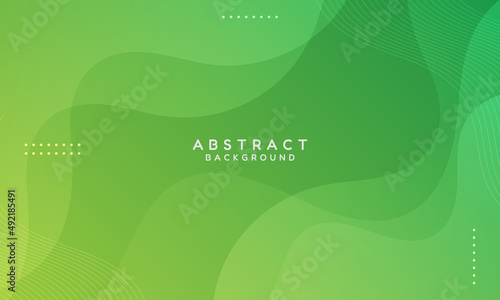 Abstract minimal background with green gradient. Fluid gradient shapes composition. Futuristic design posters