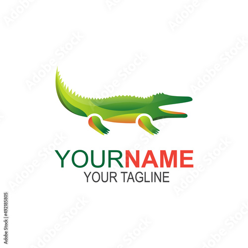 Crocodile creative logo icon design