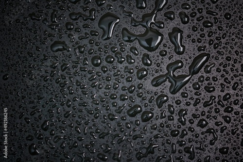 A black background with water drops