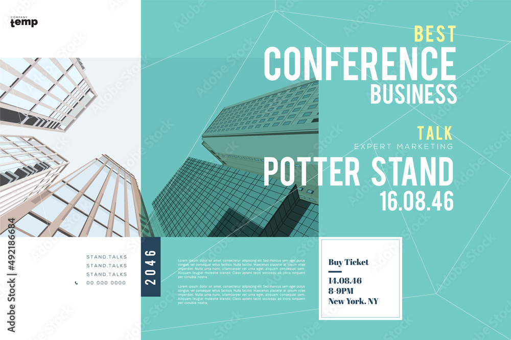 Fototapeta premium Conference Meeting Business Template Design Layout