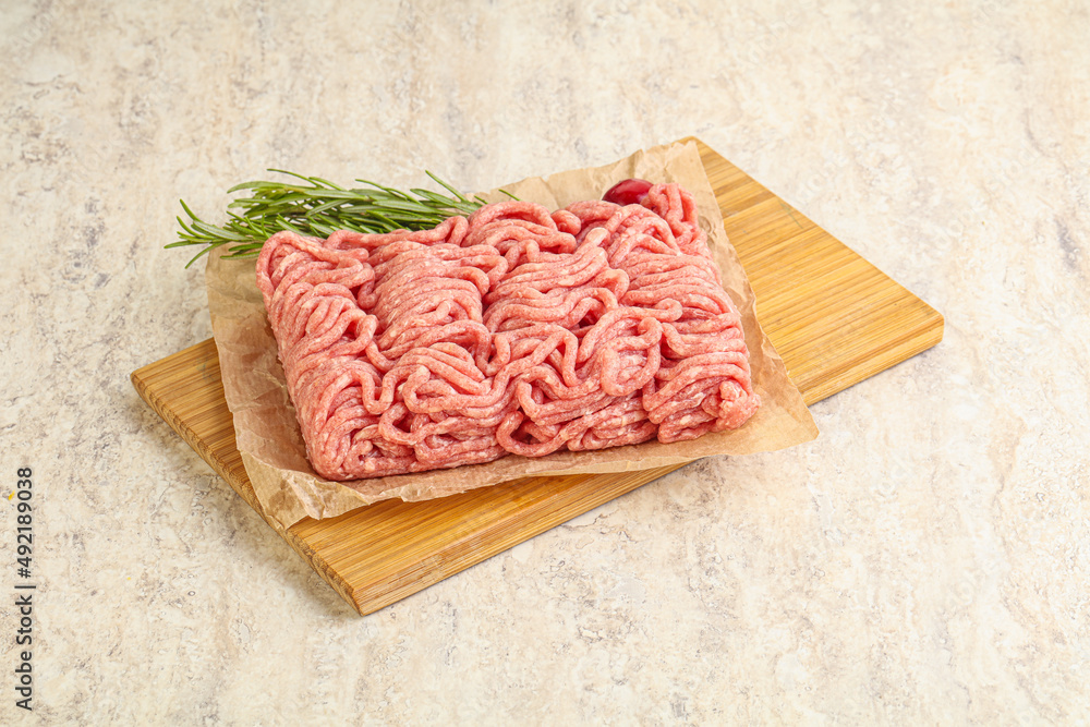 Raw beef minced meat for cooking Raw beef minced meat for cooking