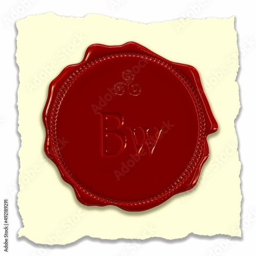 Red wax seal BW celtic